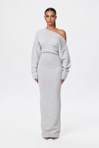 Valetti Giaro | Isolde Off-Shoulder Knit Maxi Dress
