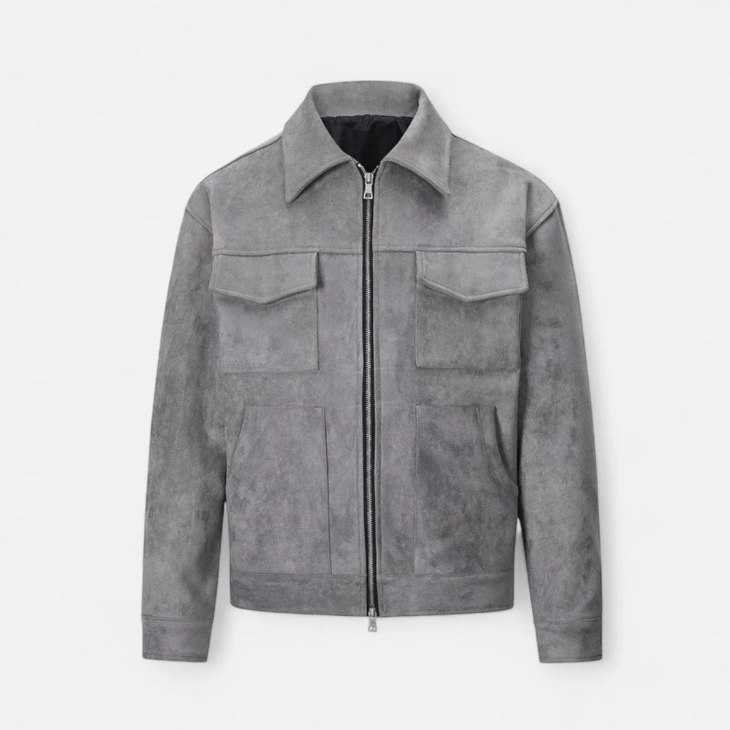 Vincenzo Suede Zip Jacket
