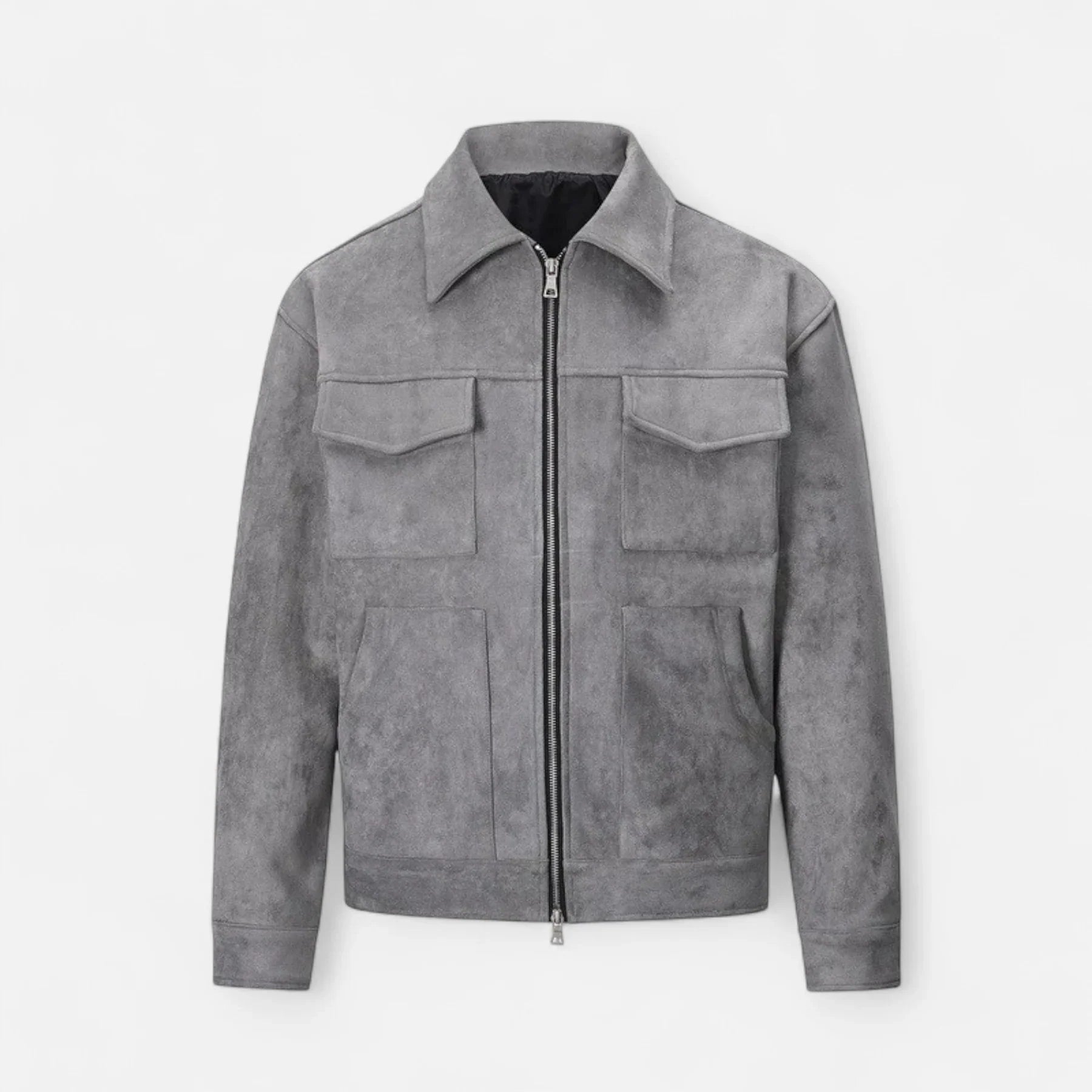 Vincenzo Suede Zip Jacket