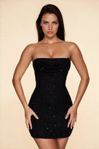 Valetti Giaro | Seraphine Beaded Mesh Mini Dress