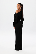 Valetti Giaro | Isolde Off-Shoulder Knit Maxi Dress