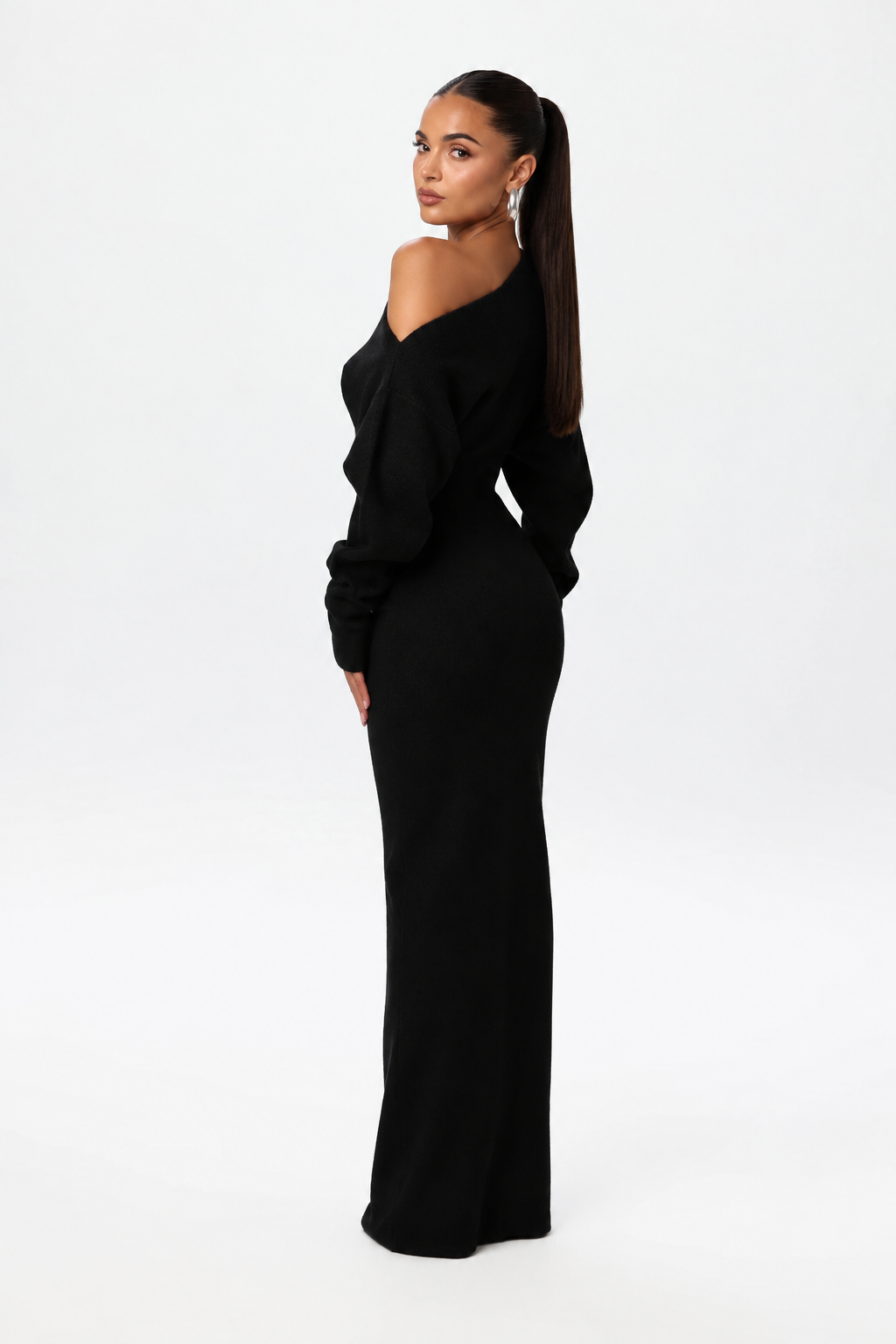 Valetti Giaro | Isolde Off-Shoulder Knit Maxi Dress