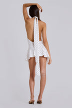 Valetti Giaro | Dominique Polka Dot Asymmetric Mini Dress