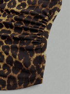 Panther Halterneck Lace-Up Knit Top