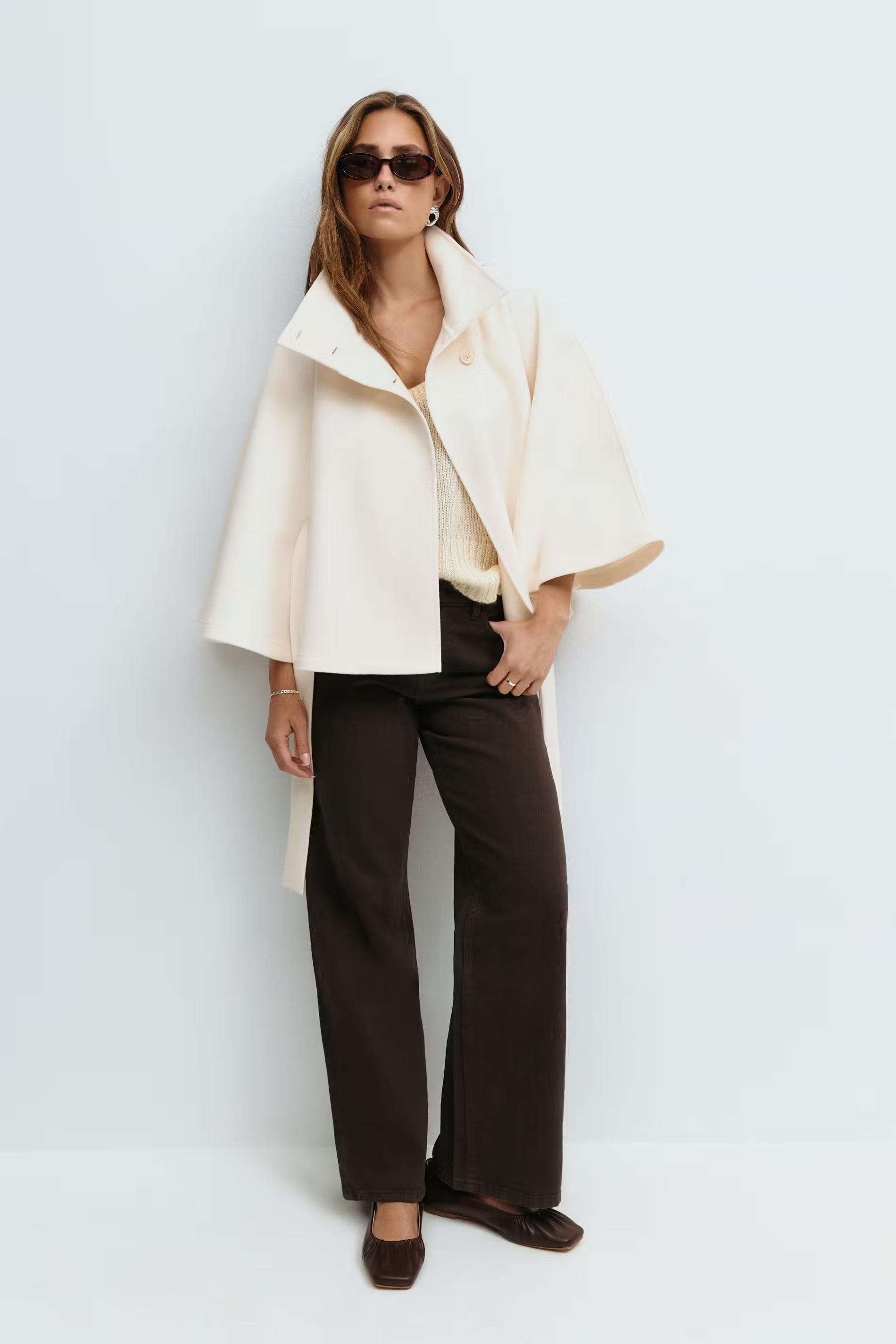 Valetti Giaro | Sophia Belted Cape Coat