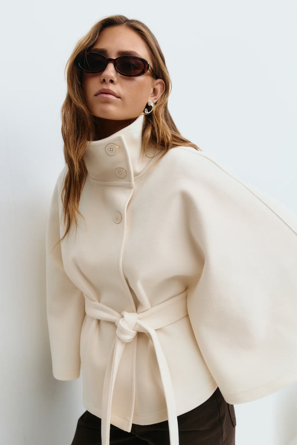 Valetti Giaro | Sophia Belted Cape Coat