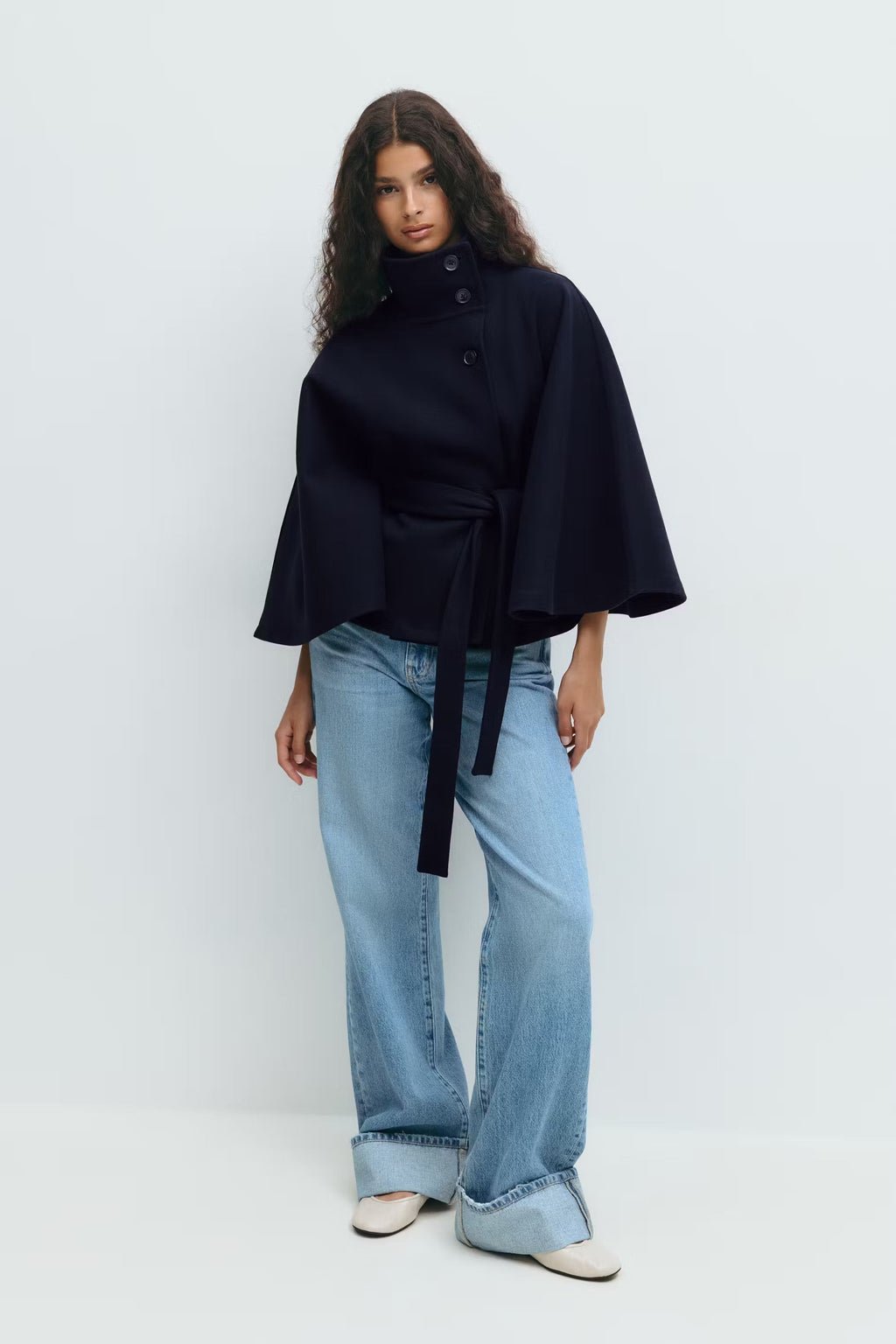 Valetti Giaro | Sophia Belted Cape Coat