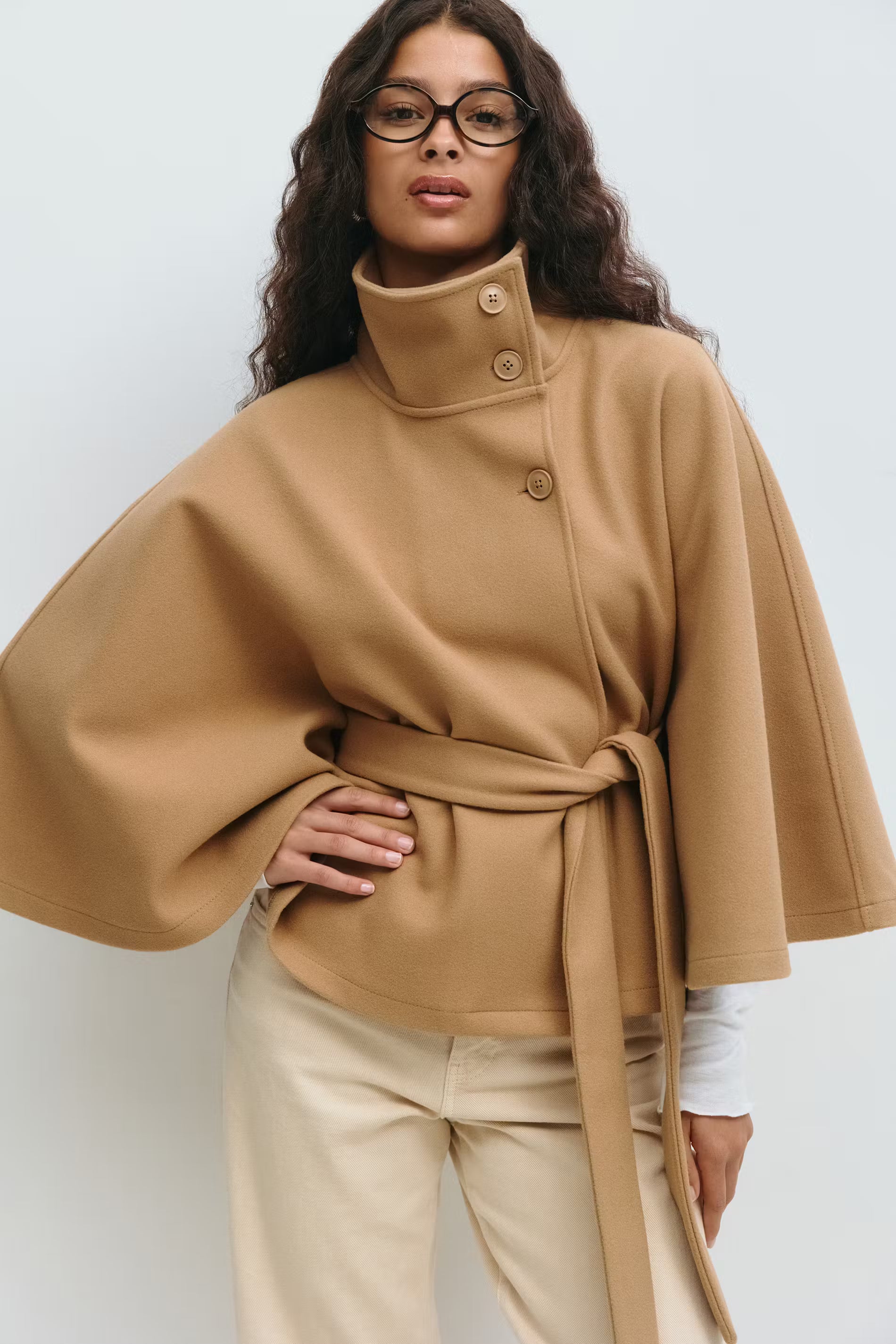 Valetti Giaro | Sophia Belted Cape Coat