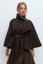 Valetti Giaro | Sophia Belted Cape Coat