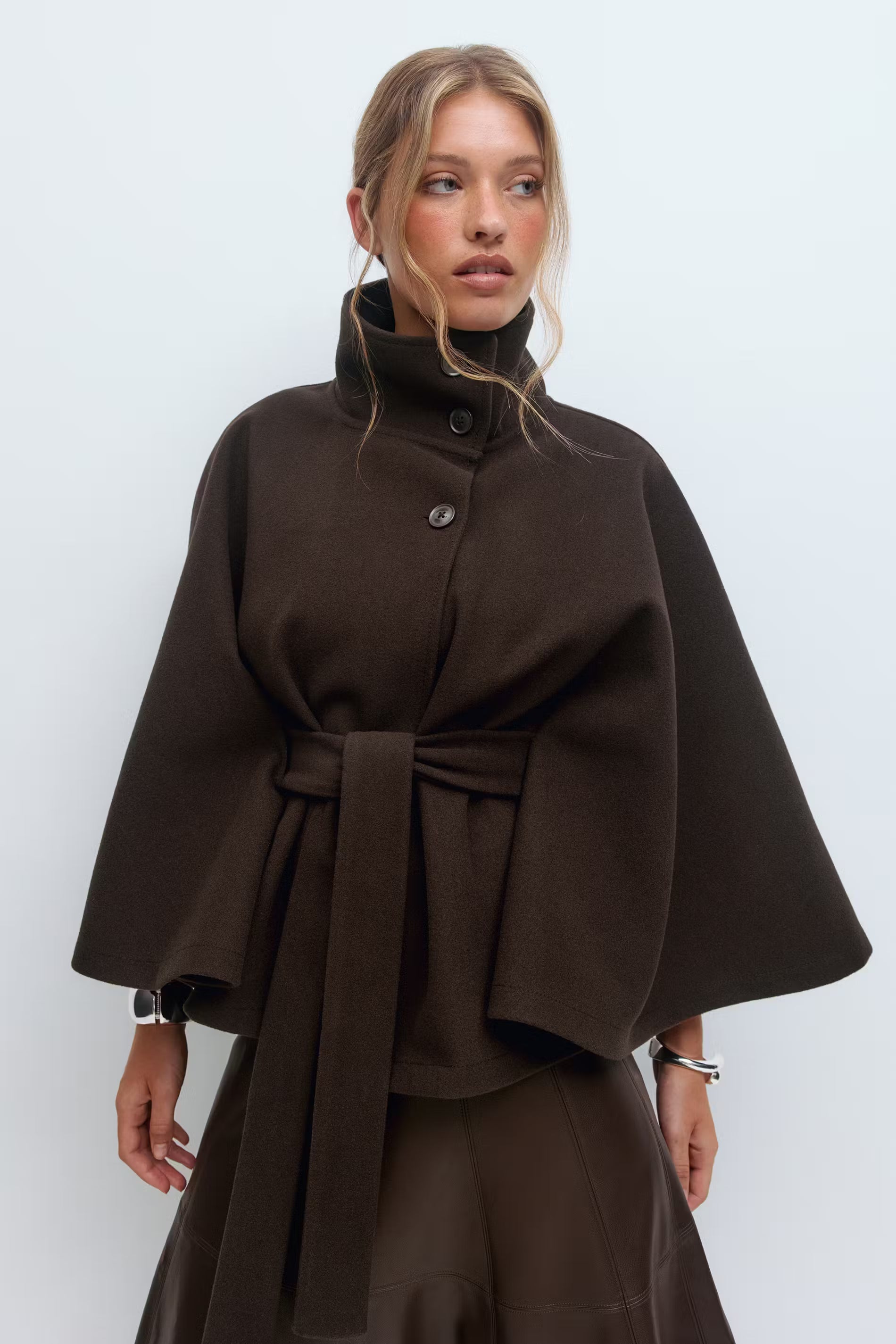 Valetti Giaro | Sophia Belted Cape Coat
