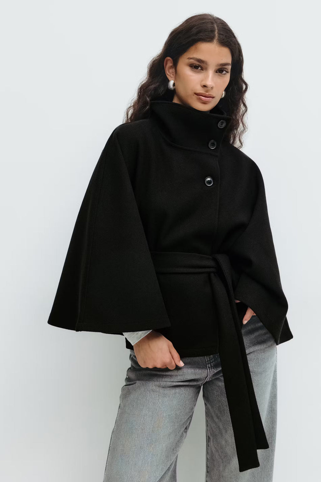 Valetti Giaro | Sophia Belted Cape Coat