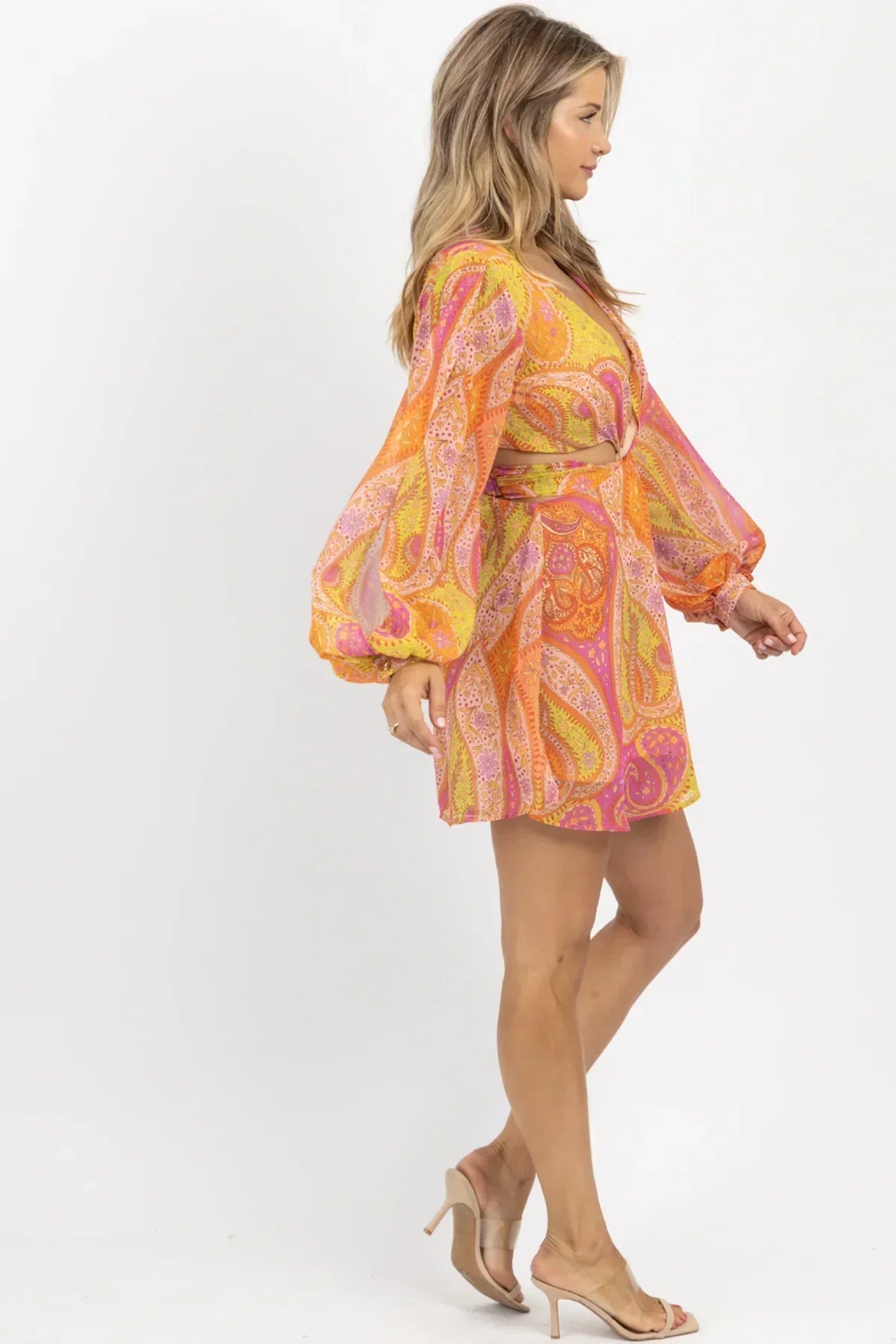 Valetti Giaro | Jessie Colorful Open-Sleeve Summer Dress