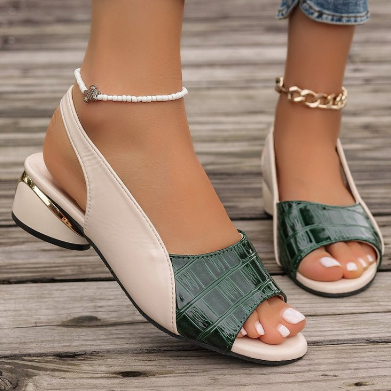 Livia Elegant Open-Toe Block Heel Sandals