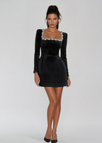 Valetti Giaro | Valentina Velvet A-Line Mini Dress