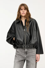 Valetti Giaro | Sophia Leather Bomber Jacket