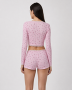 Set de pijama cu imprimeu floral Soft Girl