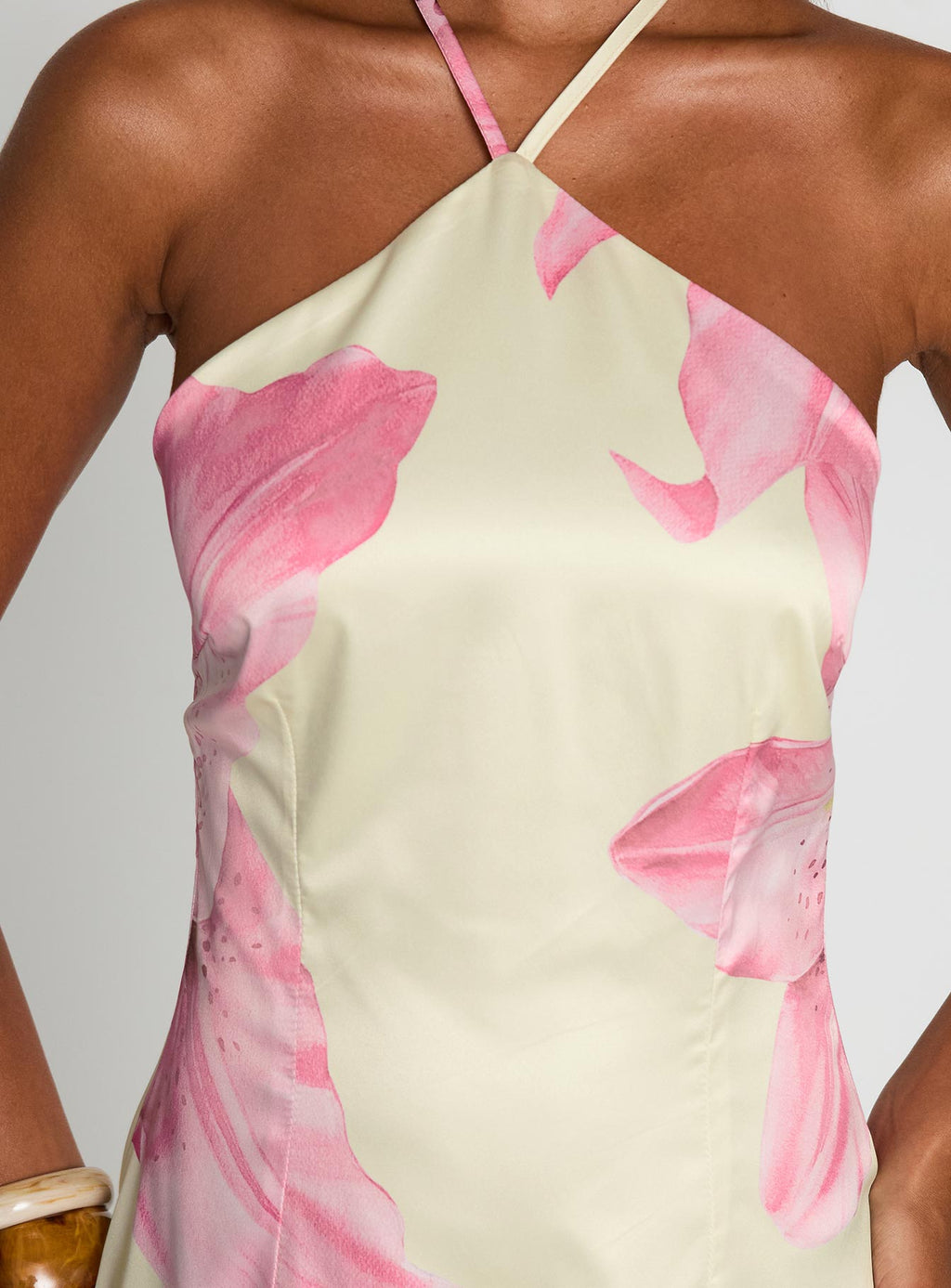 Valetti Giaro | Flora Floral Halter A-Line Mini Dress