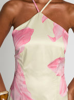 Valetti Giaro | Flora Floral Halter A-Line Mini Dress