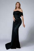 Van Laren | Amalia Off-Shoulder Zijdeglans Jurk