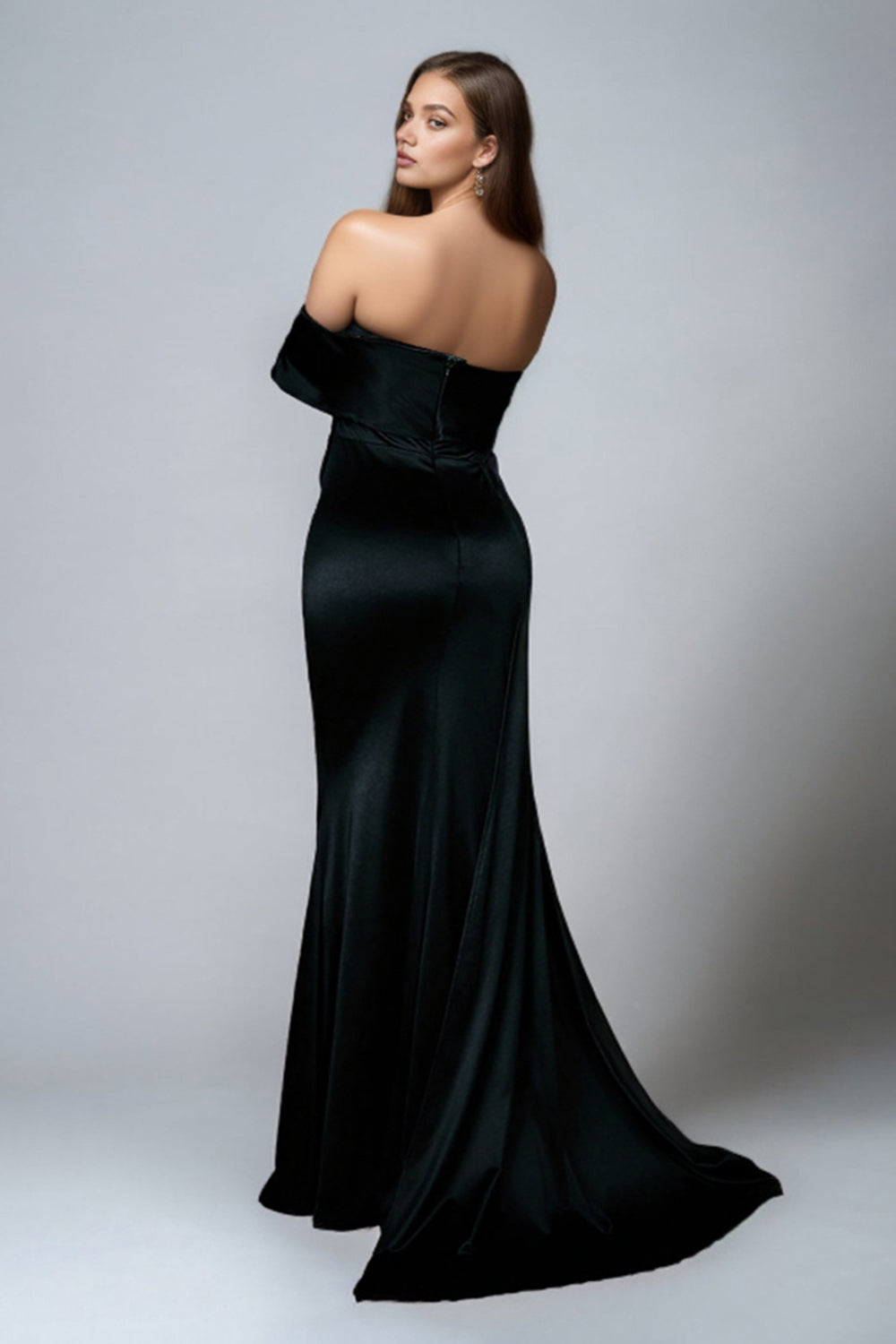 Van Laren | Amalia Off-Shoulder Zijdeglans Jurk
