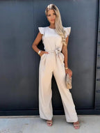 Valetti Giaro | Annabel Butterfly-Sleeve Wide-Leg Jumpsuit