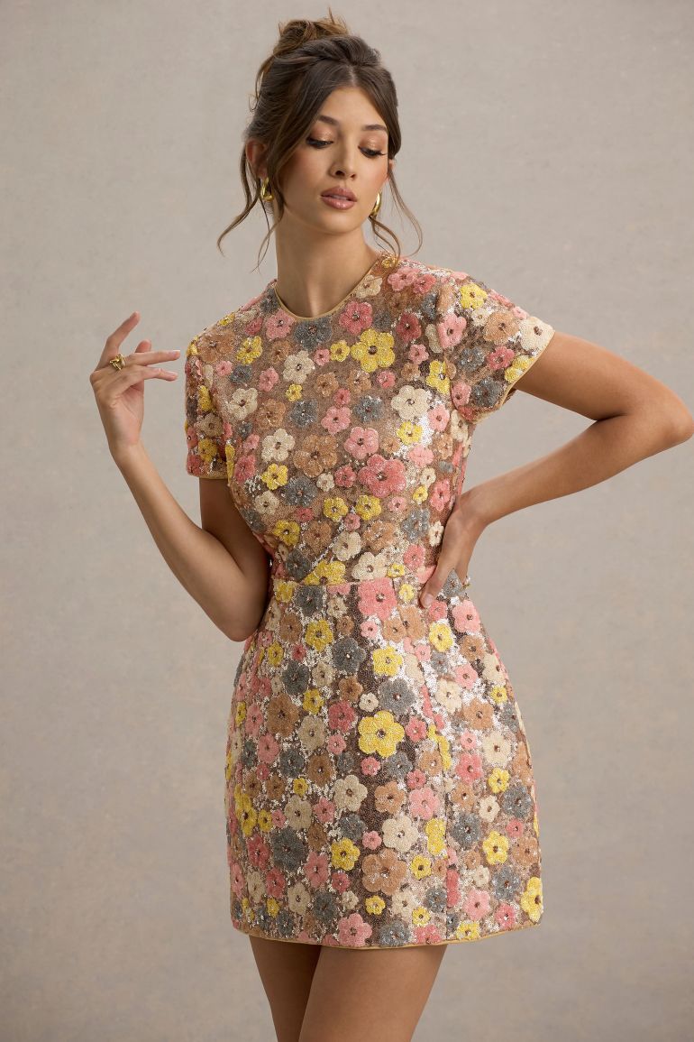 Valetti Giaro | Fleurinde Floral Flared Mini Dress
