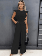 Valetti Giaro | Annabel Butterfly-Sleeve Wide-Leg Jumpsuit