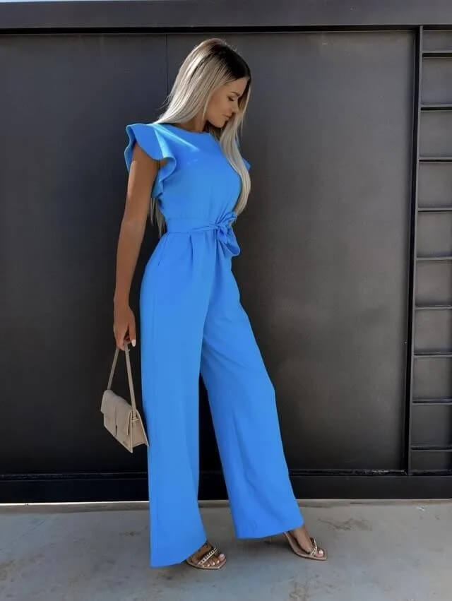 Valetti Giaro | Annabel Butterfly-Sleeve Wide-Leg Jumpsuit