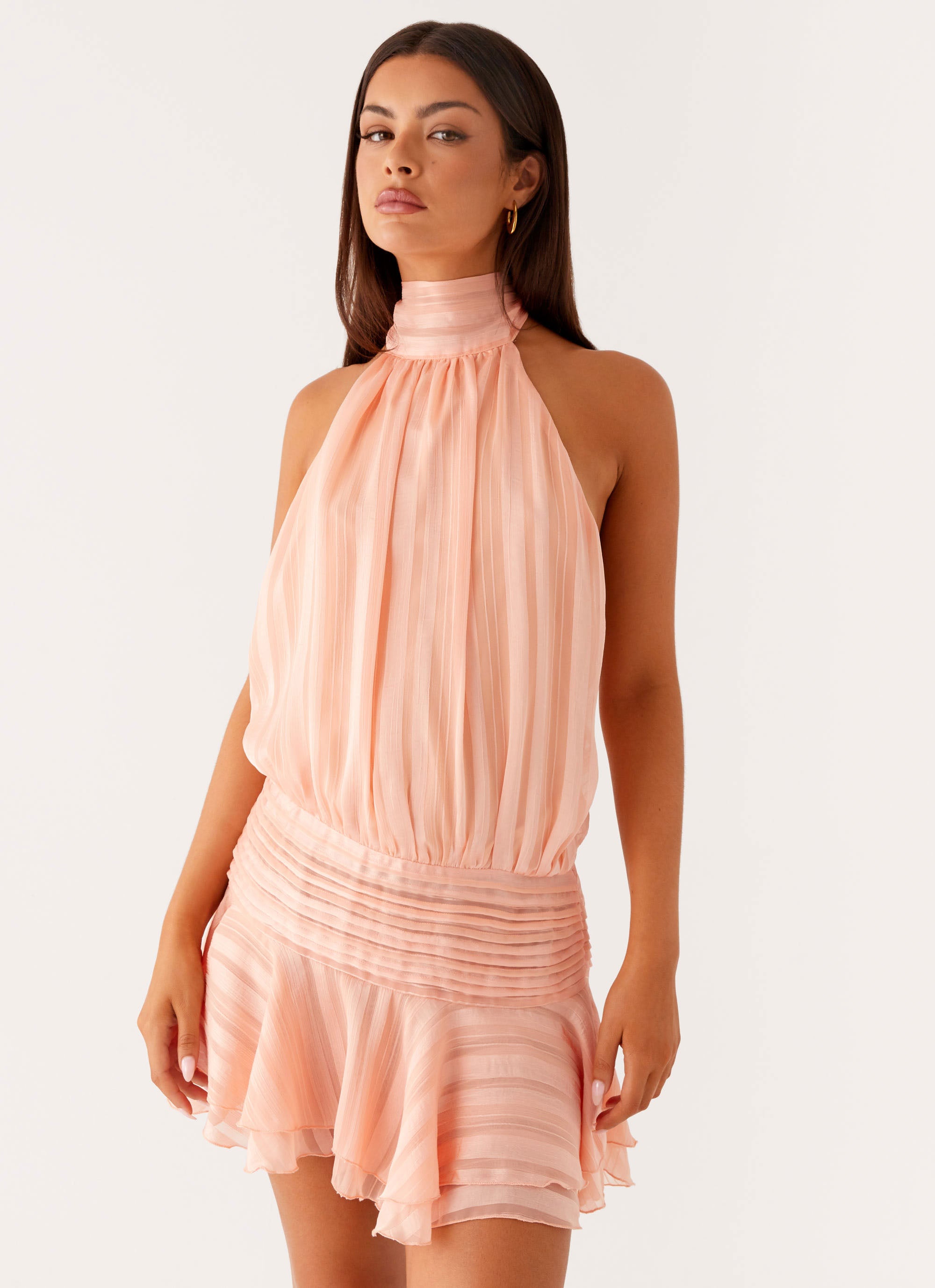Valetti Giaro | Noor Chiffon Lace-Up Dress