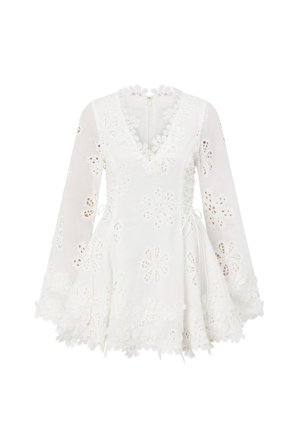 Valetti Giaro | Fiene Embroidered Cotton Lace Mini Dress