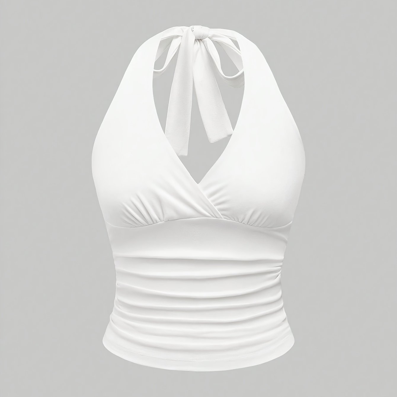 Valeria Halterneck Lace-Up Knit Top