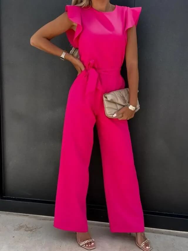 Valetti Giaro | Annabel Butterfly-Sleeve Wide-Leg Jumpsuit