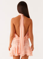 Valetti Giaro | Noor Chiffon Lace-Up Dress