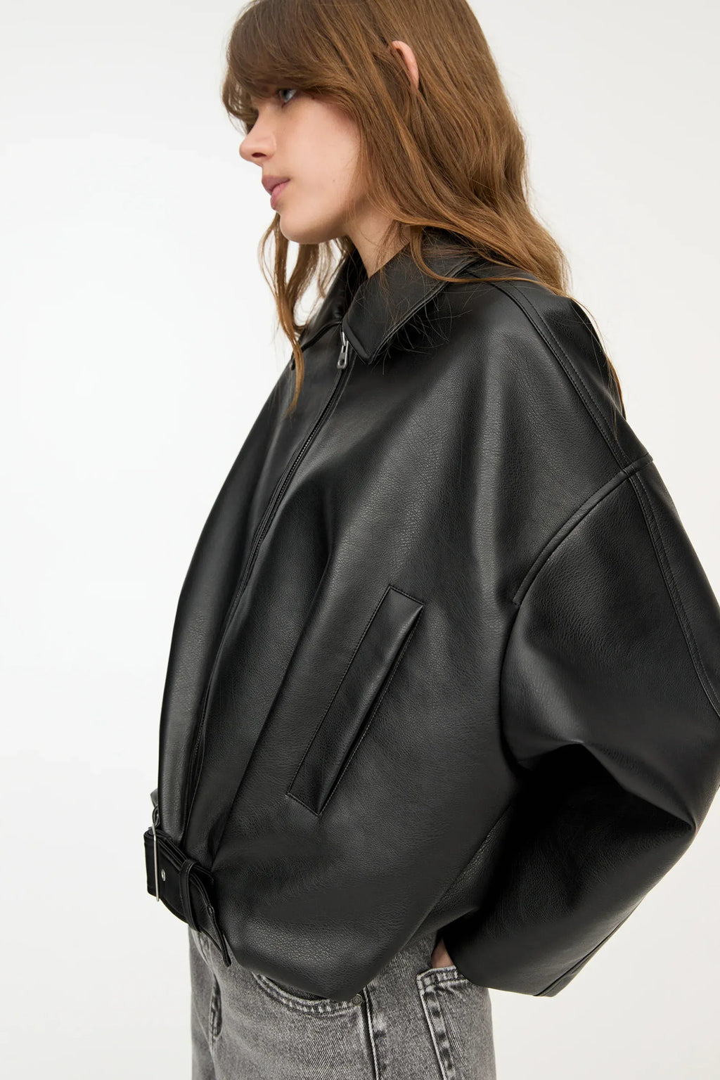 Valetti Giaro | Sophia Leather Bomber Jacket