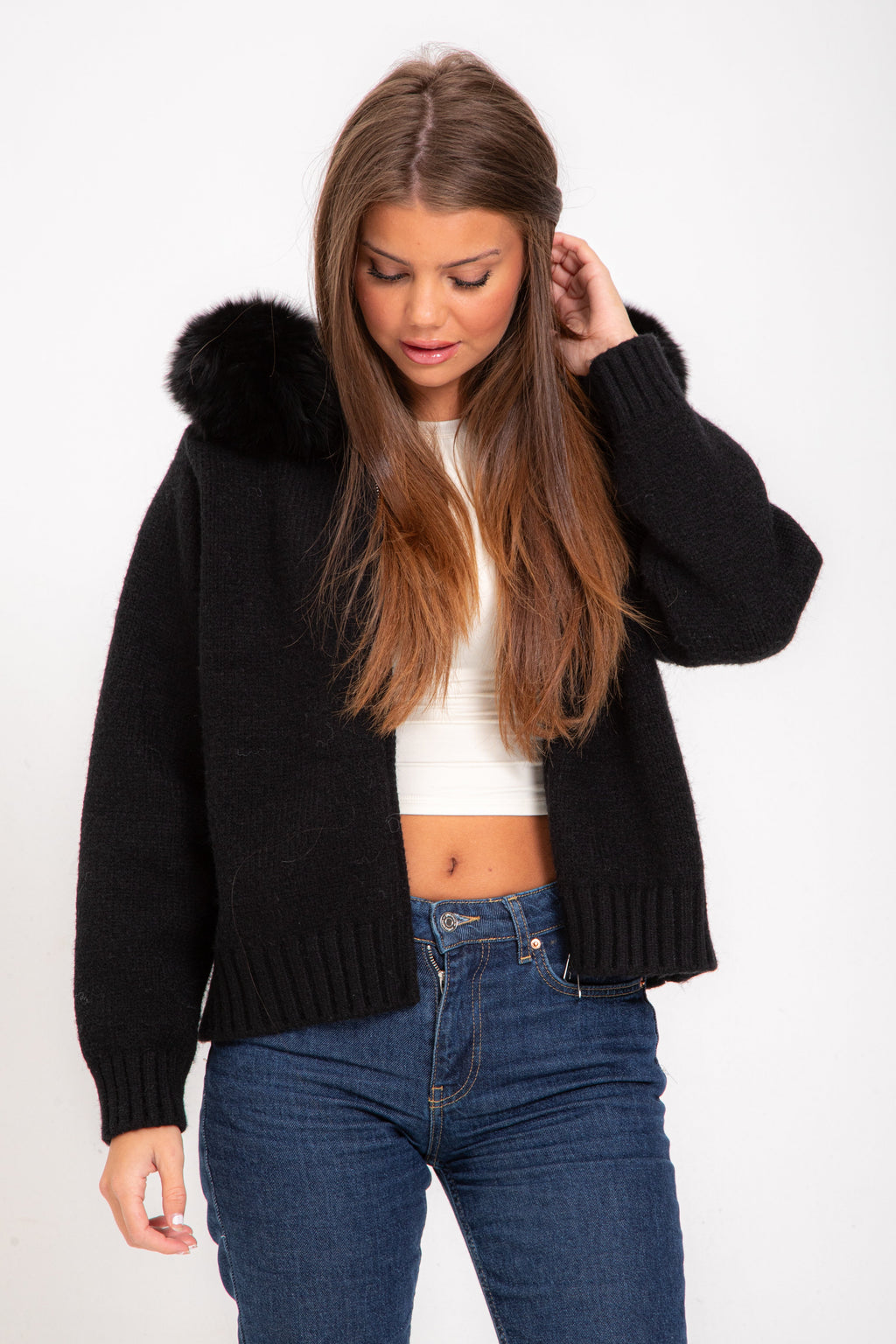 Valetti Giaro | Aurelia Black Wool Blend Coat