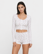 Set de pijama cu imprimeu floral Soft Girl