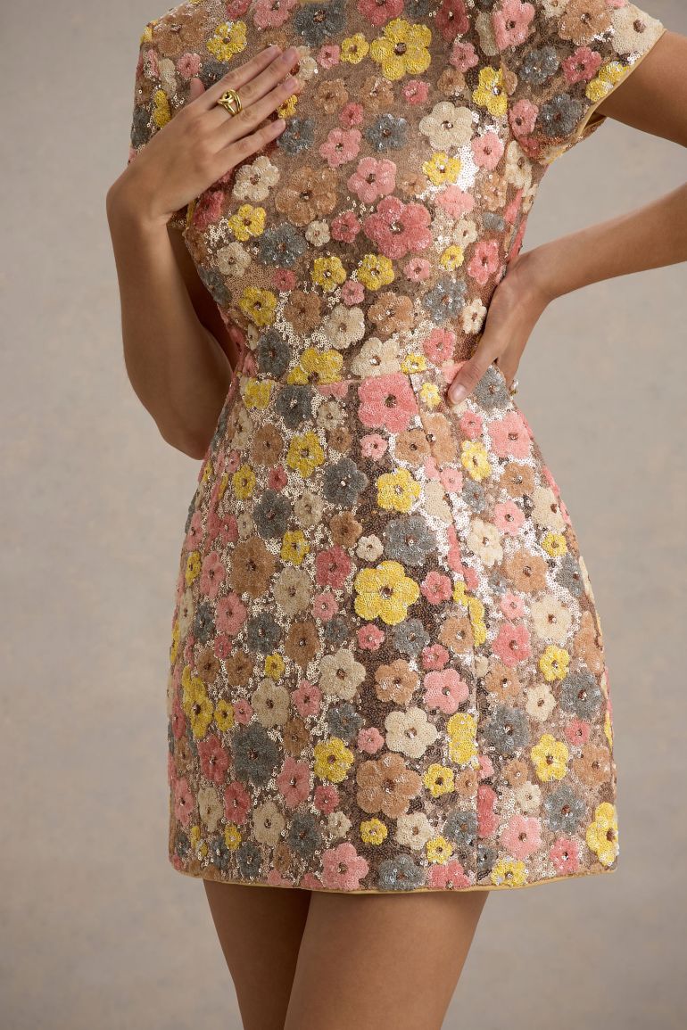 Valetti Giaro | Fleurinde Floral Flared Mini Dress