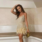 Valetti Giaro | Eleonora Feather Mini Dress
