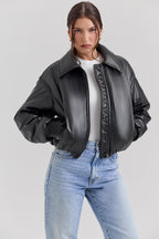 Valetti Giaro | Noire Vegan Leather Puffer