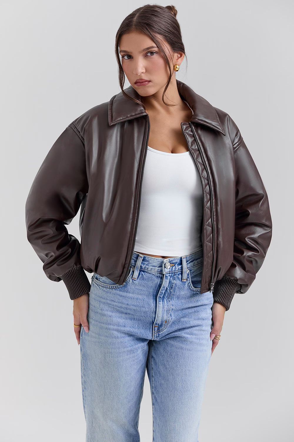 Valetti Giaro | Noire Vegan Leather Puffer