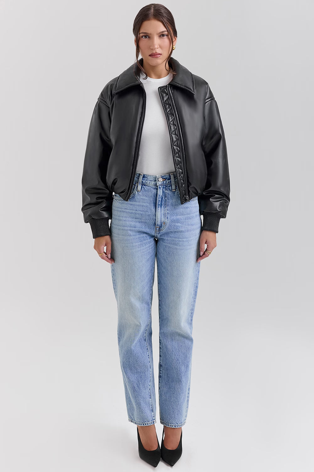 Valetti Giaro | Noire Vegan Leather Puffer