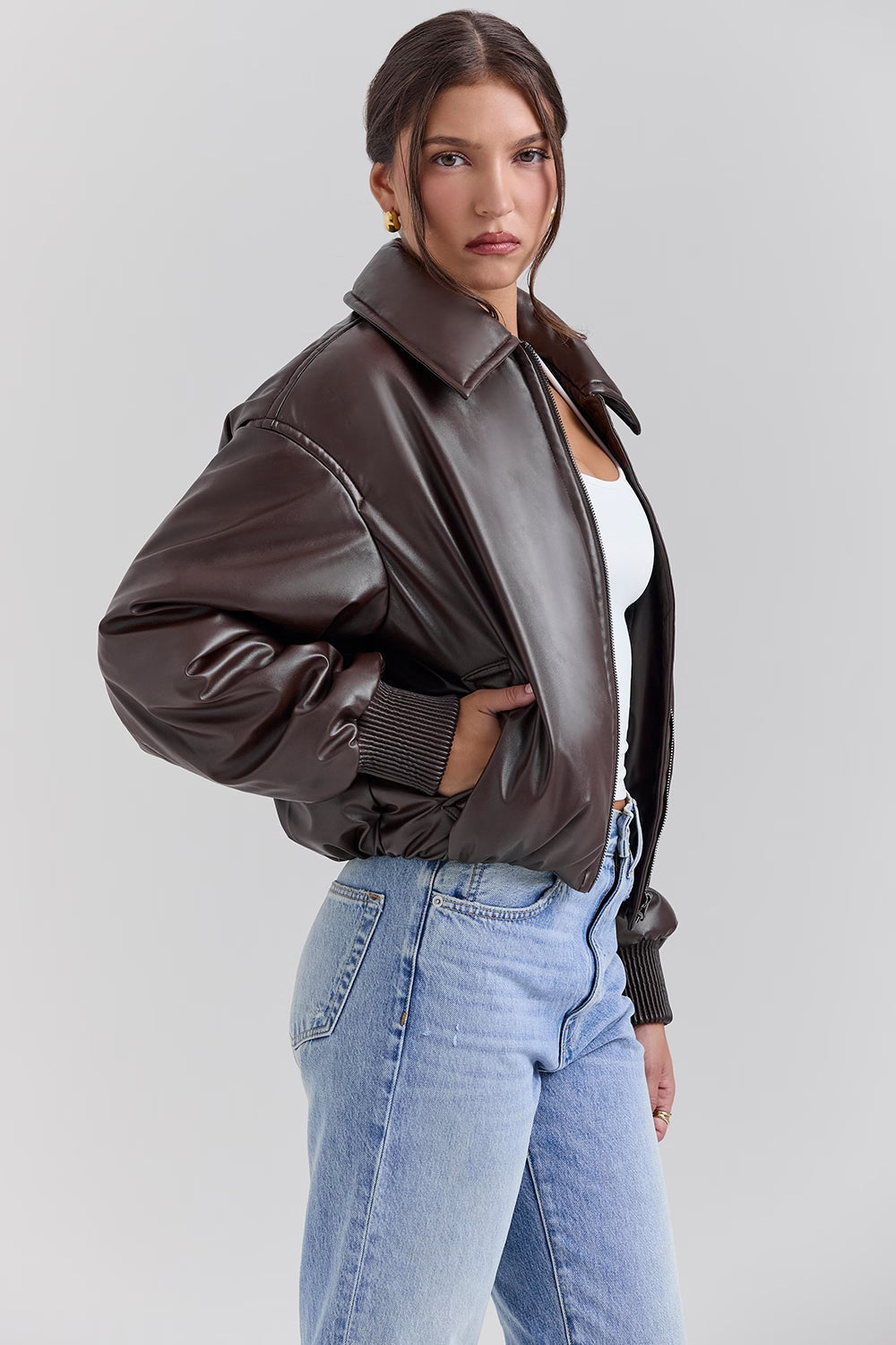 Valetti Giaro | Noire Vegan Leather Puffer