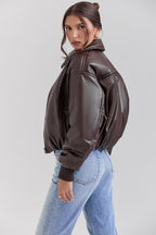 Valetti Giaro | Noire Vegan Leather Puffer