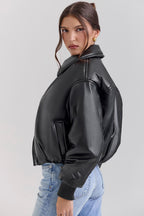 Valetti Giaro | Noire Vegan Leather Puffer