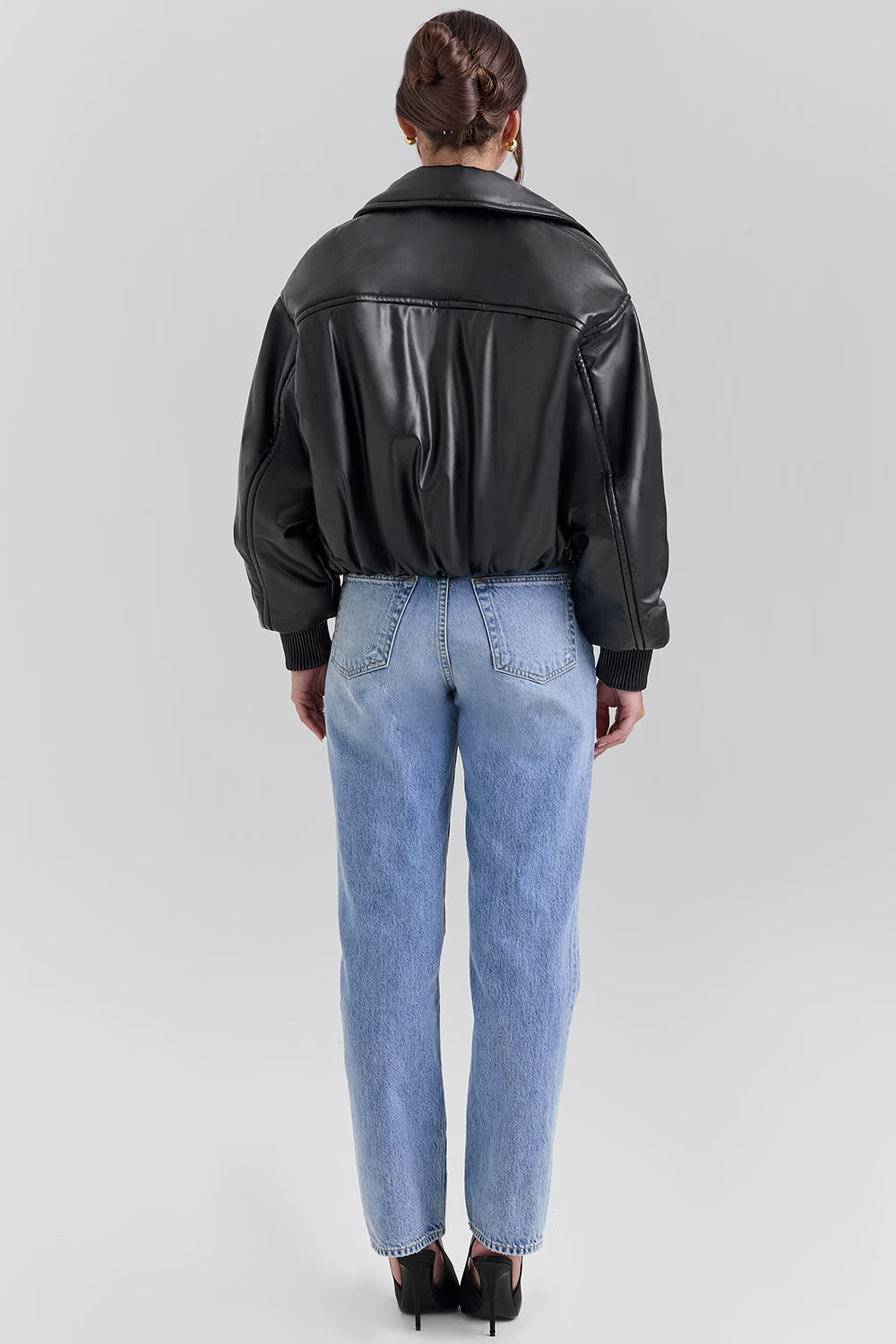 Valetti Giaro | Noire Vegan Leather Puffer
