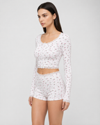 Set de pijama cu imprimeu floral Soft Girl