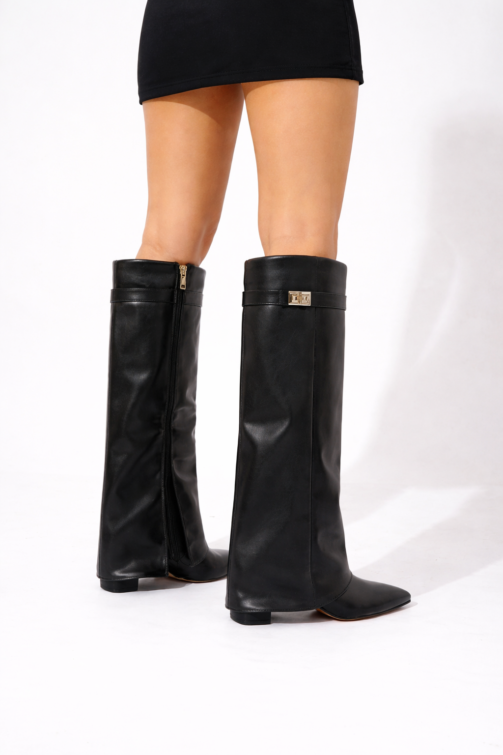 Lucia Pointed Western Block Heel