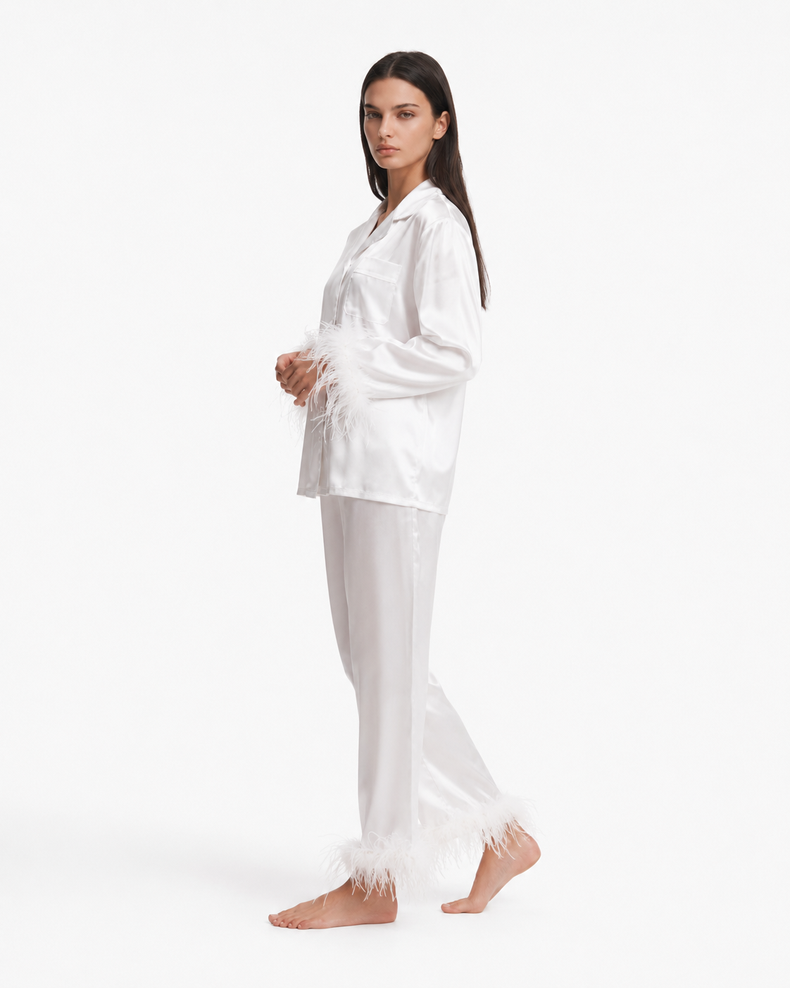 Valetti Giaro | Monroe Feather Satin Set