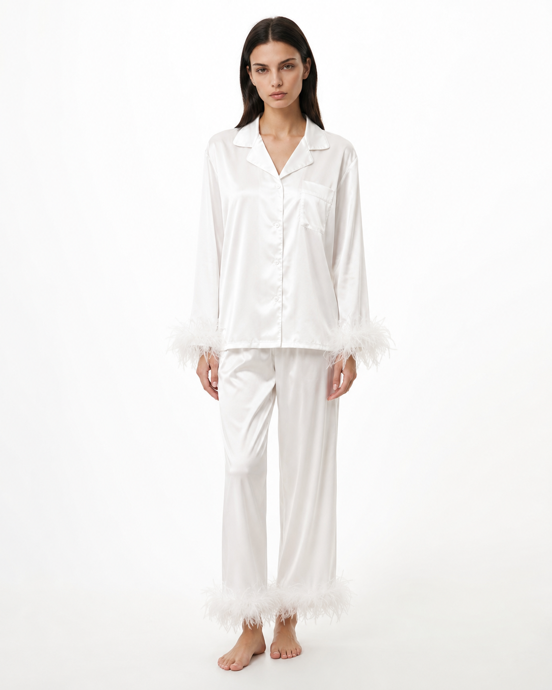 Valetti Giaro | Monroe Feather Satin Set