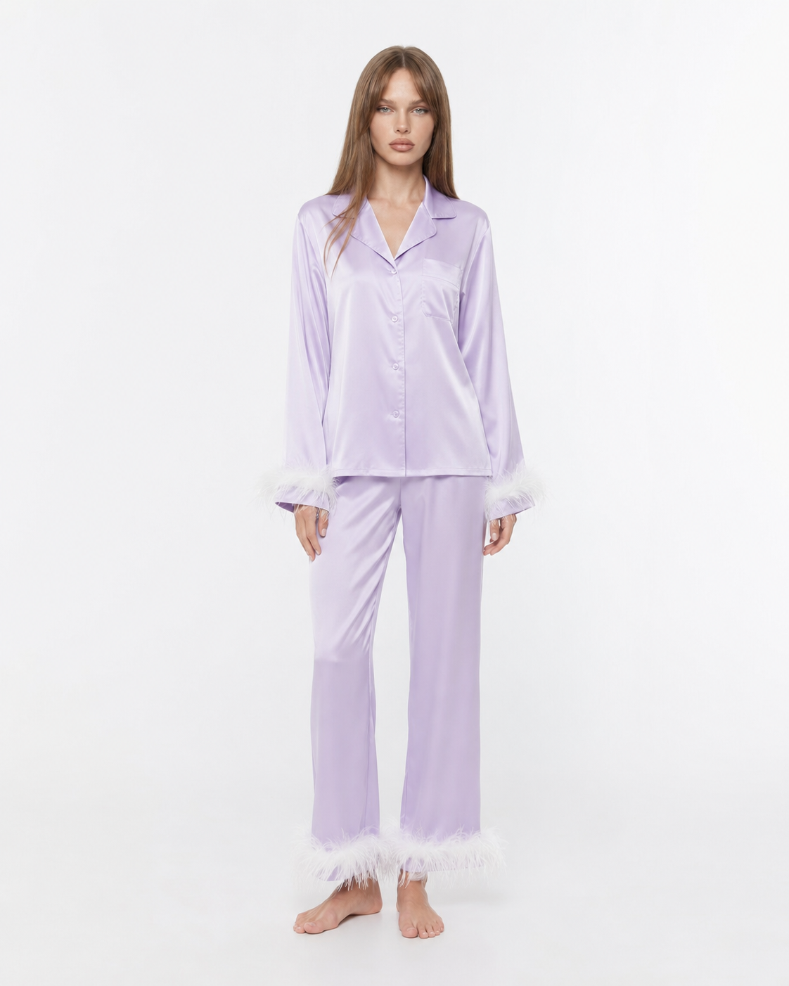Valetti Giaro | Monroe Feather Satin Set